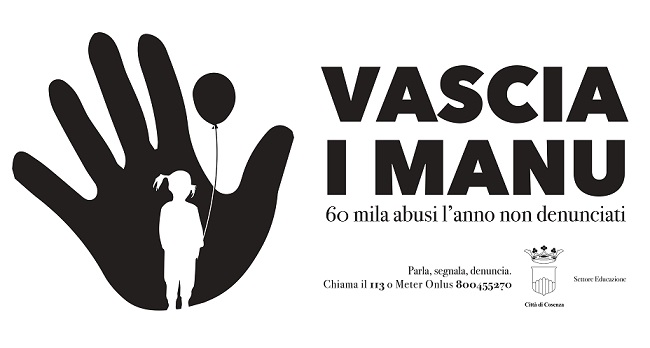 manifesto campagna di sensibilizzazione contro la pedofilia - versione in dialetto